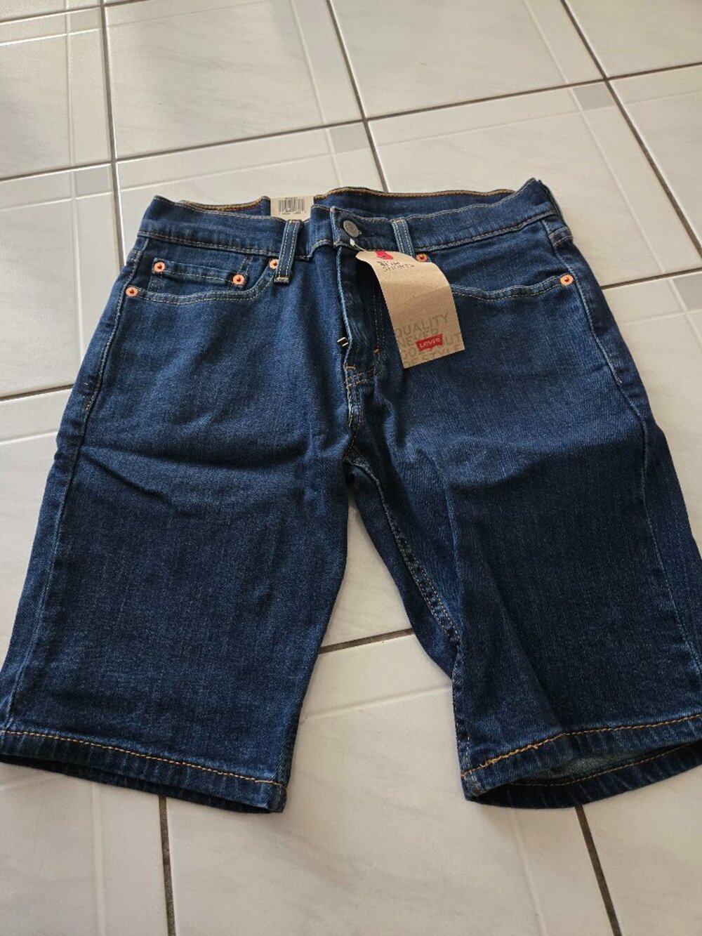 NWT Levi's 511 Slim Dark Wash Jean Shorts 28